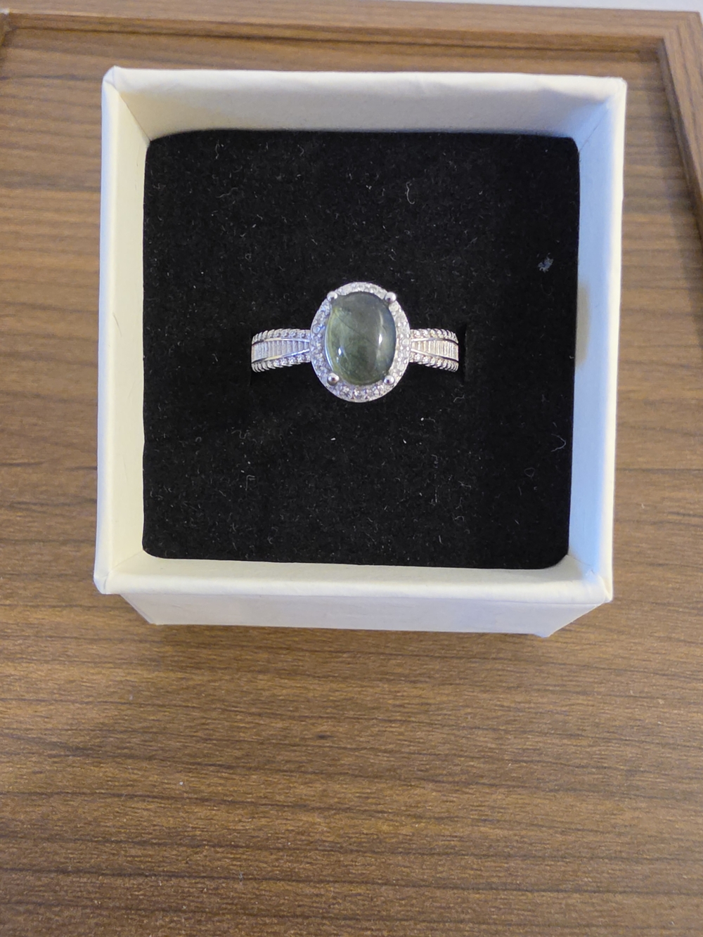 Sterling Silver Epidote In Quartz Gemstone Ring - Women Jewelry